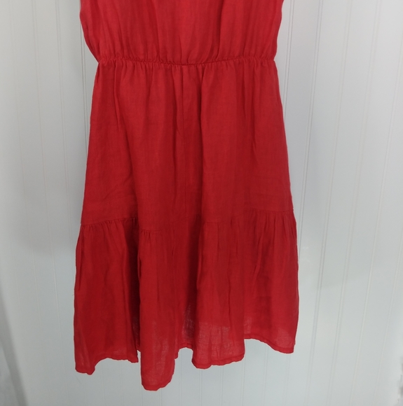 LE REGAZZE Made in Italy Linen Fit and Flare Dress Sz M - Picture 4 of 16